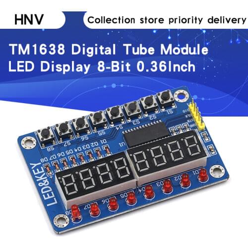 TM1638 LED Display 8-Bit Digital Tube Module AYR 7 Segment 8 Bits 0.36Inch RED TM1638 KEY LED Display Board Panel