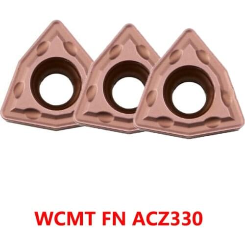 WCMT050308 WCMT06T308 WCMT080412 FN ACZ330 Carbide Inserts CNC WCMT 050308 06T308 080412 10pcs Lathe Cutter Turning Original