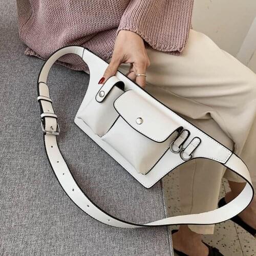 Good Quality PU Leather Fanny Packs For Women 2020 Fashion Waist Packs Female Handbags and Purses Lady Chest Bags