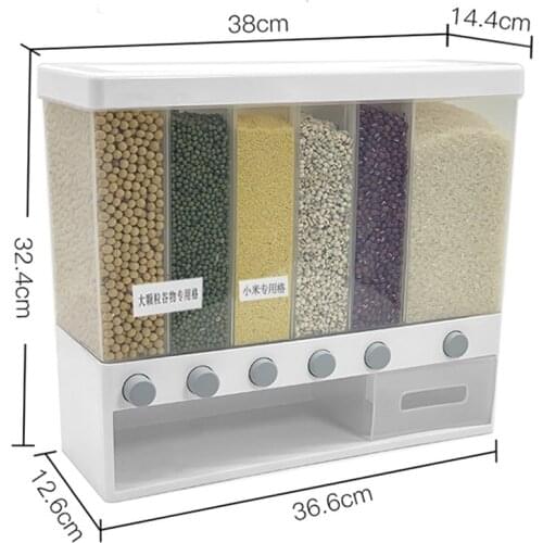 Whole grain storage box kitchen multifunctional grain storage compartment grain storage beans airtight jar