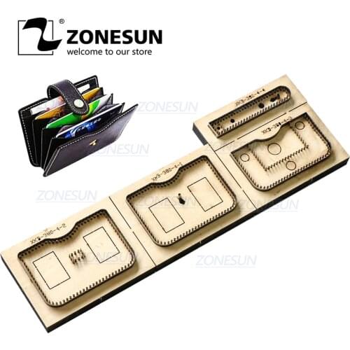 ZONESUN Credit Card Holder Coin Purse Customized Leather Cutting Die Handicraft Tool Punch Cutter Mold Diy Paper Wallet Cut Die