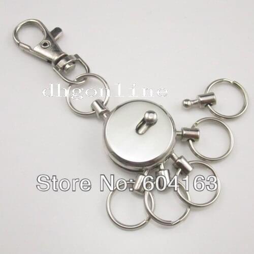 20 pcs Multi Removeable Detatchable Keyring 5 removable Snap Swivel Key Ring Clip 4" WS