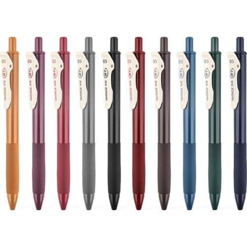 40 pcs/lot Sample Retro Press Gel Pen Cute 0.5mm Signature Pens Promotional Gift Office School Supplies