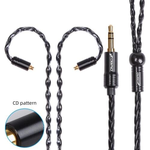 FDBRO 8 core Silver Plated Headset Audio Wire 2.5/3.5/4.4mm With QDC IE40 IE80 Connector Earphone Balanced Cable