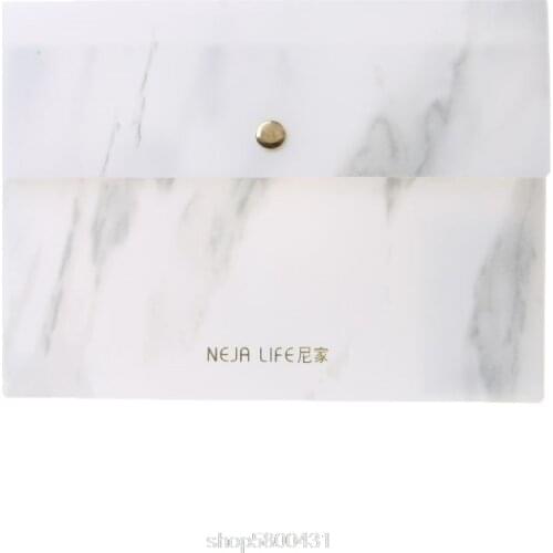 A4/A5/B5 Portable Marble Pattern PP File Folder Document Examination Paper Bag for Office School Supplies N27 20 Dropshipping