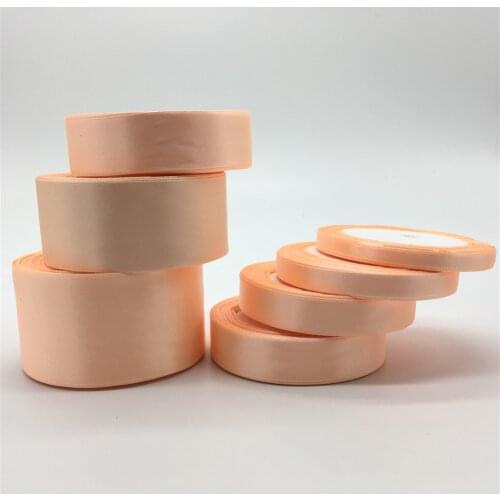 6mm 10mm 15mm 20mm 25mm 38mm 50mm(1Roll 25yds)Light pink Silk Satin Ribbon Wedding Party Decoration Invitation Card Gift Packing