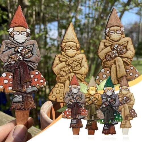 Bernie Gnomes Garden Ornaments Garden Gnome Plant Garden Stake Yards Ornamental Fern Bern Sign Outdoor Garden Decoration