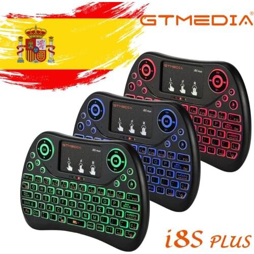 GTMEDIA i8S With Backlit 2.4G Wireless Keyboard Air Mouse Spanish Portuguese Touchpad Handheld For Laptop Smart TV BOX Andorid
