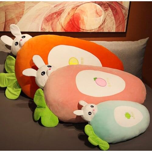 Big Creative Simulation Carrot Plush Toy Super Soft Carrots Doll Stuffed with Down Cotton Pillow Cushion Best Gift for Girl