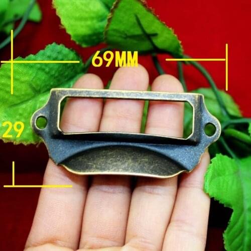 Bronze Metal Kitchen Drawer Cabinet Door Handle Furniture Knobs Hardware Cupboard Antique Shell Pull Handles,69*29mm,20Pcs