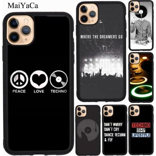 MaiYaCa Love Techno Music Quotes For iPhone 7 8 Plus 6S SE 2020 Case For iPhone 12 mini 11 Pro Max XS X XR Cover