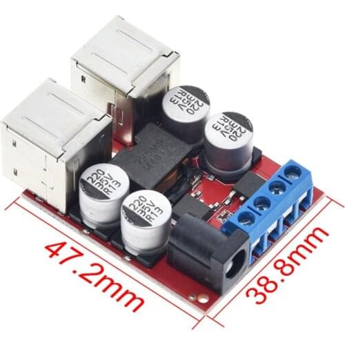 DC-DC Car Charging Board 8V-35V to 5V 8A Phone Step Down Buck Converter Power Supply Module 2 4 USB 12V 24V Voltage Regulator