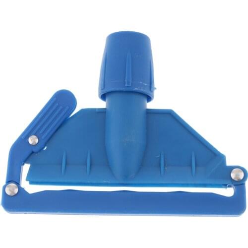 Mop Head Holder Clip Bracket Wax Plastic Replacement Connector Socket Blue Fit for 25mm Diameter Handlebar