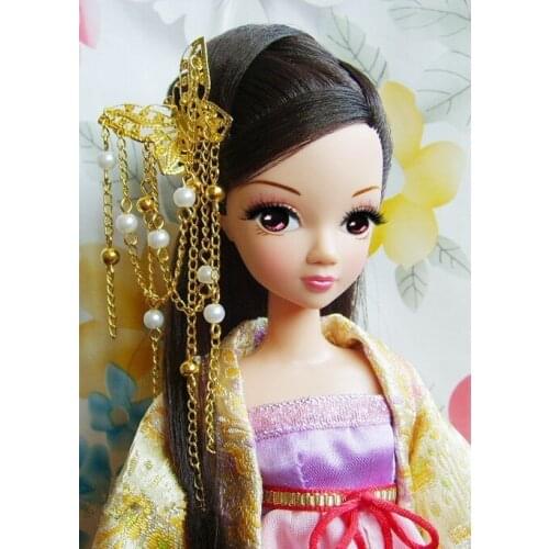 For 30cm chinese kurhn doll Traditional Earrings head decoration doll Necklace DIY Earrings Ornament Toy Jewelry