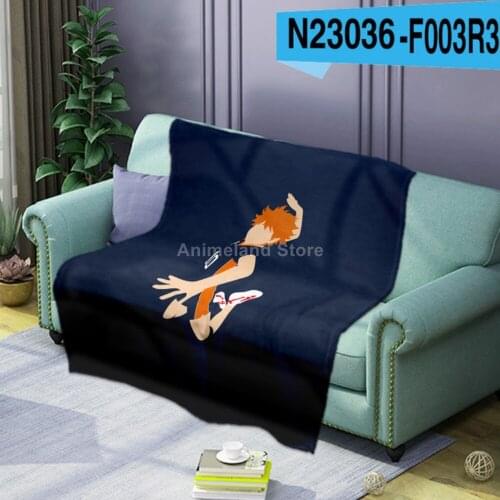 Haikyuu Volleyball Boys Flannel Blanket Kids Gift For Beds 3D Print Throw Bedspread Sofa Warm Soft Summer Luxury Anime Cartoon