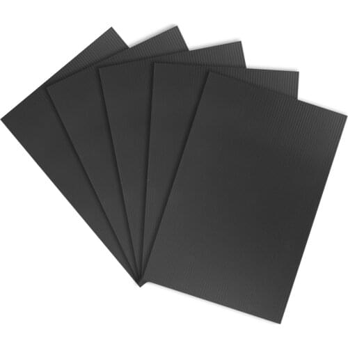 Uxcell Corrugated Plastic Sheets,3mm Black Blank Yard Lawn Signs,8Inch x 12Inch 5pcs