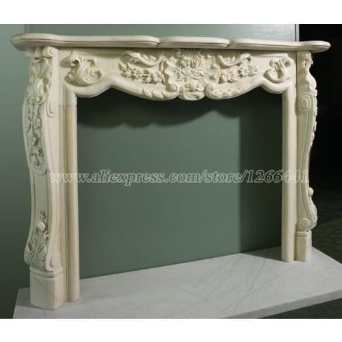 Stone fireplace mantel European French style living room fireplace customizing