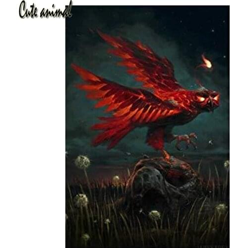 Full Square/Round Drill Diamond Painting Dark Fantasy Eagle 5D DIY Diamond Embroidery Animal Picture Of Rhinestone Mosaic Gift