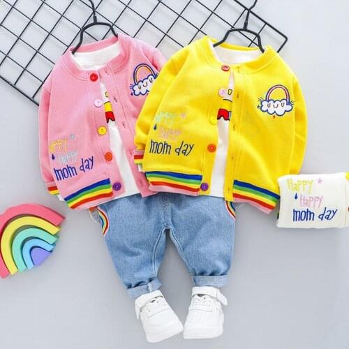 Baby Cotton Clothing Sets Kids Jacket Boys Girls Pants Spring Autumn Tracksuit Tops+Pants 2PCS Sets Clothes CYB002