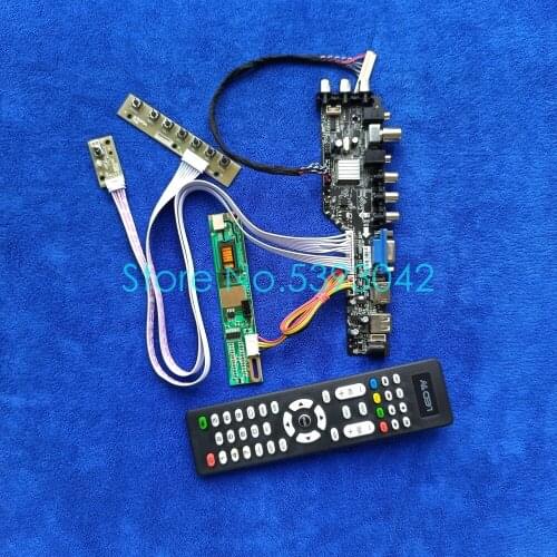 Drive board kit DVB-T digital 30 Pin LVDS 1024*768 USB VGA AV Fit B141XG05/B141XG08/B141XG09/B141XG10/B141XG13 matrix 1CCFL