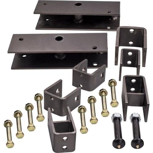 Trailer Tandem Axle Hanger Kit for 2" Wide Slipper Spring w/ Front Hangers Leaf Spring Suspension