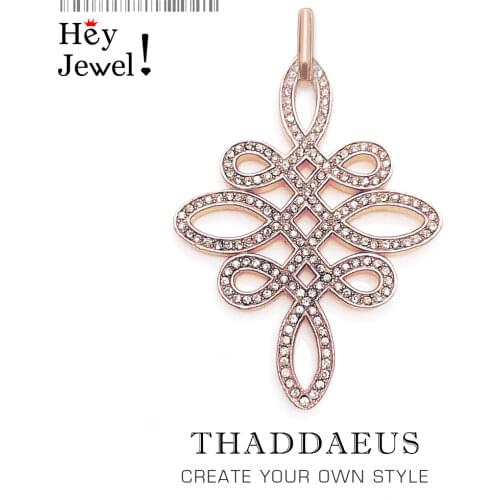 Pendant Love Knot,2019 New Fashion Glam 925 Sterling Silver Jewelry Europe Rose Gold Color Accessorie Gift For Woman Girls