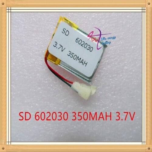 Liter energy battery 3.7V 602030 350mAh point reading pen recorder Wireless Flash shoe speakers sound