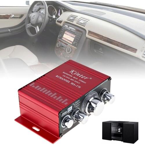 Mini Home Computer Bedside Stereo Amplifier Booster DC 12V 20W Clear Sound Car Ultra Low Noise MP3 Speaker with 2 Channel Way