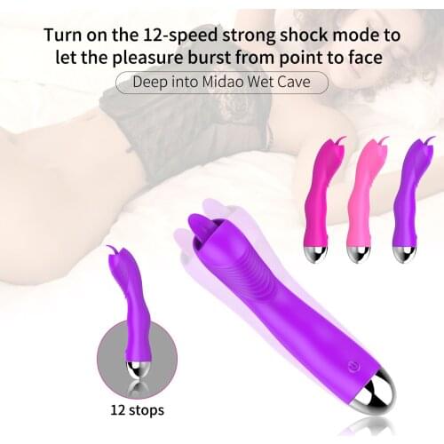 Newest G-spot Stimulation Massage Stick Double-headed Vibrator Sex Products Rechargeable 16.8cm Simulation Sex Toys