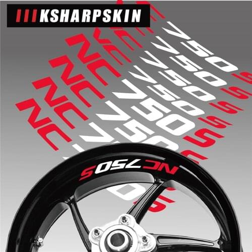 New motorcycle wheel sticker waterproof reflective wheel decals rim decoration logo for Honda NC750S nc 750s