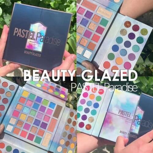 New Arrival 105 Colors BEAUTY GLAZED PASTEL Paradise Eyeshadow Palette Matte Glitter Eyeshadow Makeup Palette Neon Eye Pigments