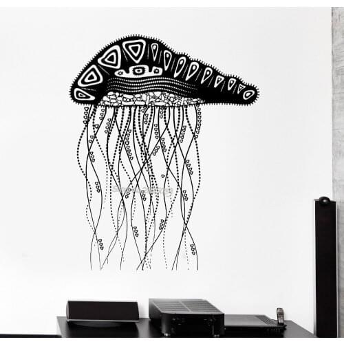 New Arrivals Decal Removable Jellyfish Ocean Marine Sticker Interior Ornament Cool Mural Vinyl Decals Living Room Bedroom LA556