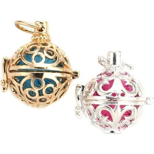 MODKISR Wholesale 6pcs Exquisite Retro Jewelry Hollow Essential Oil Perfume High Quality Diffuser Locket Pendants Without Chain