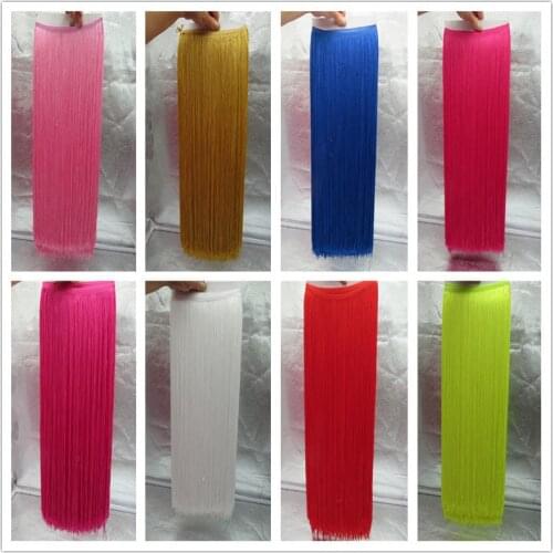 Wholesale 5 Meters 100cm Fringe Tassel Trimming Lace Latin Dress Macrame Samba Dance Clothing Lace Polyester Single Band width