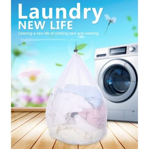 Thickened Drawstring Thick Thin Net Laundry Bag Clothing Washing Bag Drawstring Net Bag Laundry Bra Aid Pack Home Storage Bag
