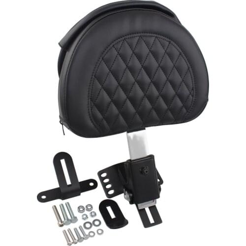 Motorcycle Chrome Plug-In Driver Rider Backrest Pad For Harley Touring Trike Models Road King Electra Street Glide FLHR FLH