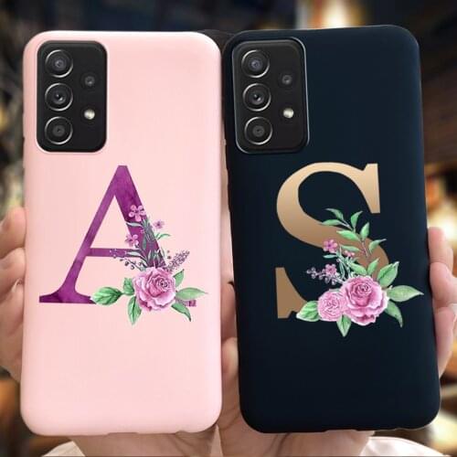 Shockproof Bumper For Samsung Galaxy A72 Case Phone Cover For Samsung A72 5G Cases Cute Letters Painted Slim Back Cover 6.7 inch