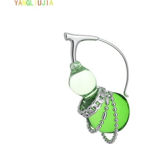 Europe United States Transparent Resin Geometrical Irregular Gourd Earrings Fashion Personality Retro Earrings Ms Jewelry Gift