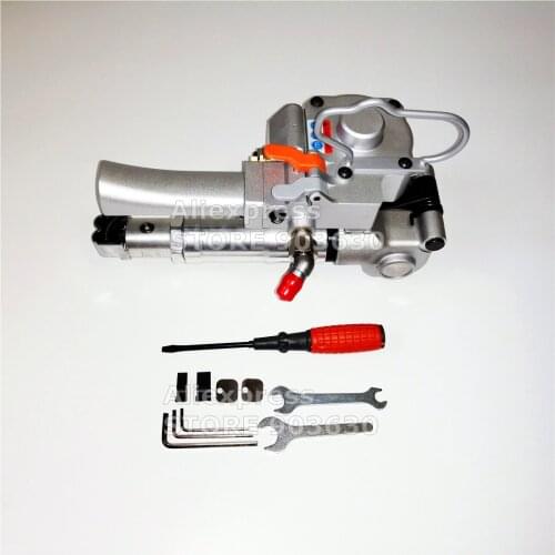 A25/A19 Handheld Pneumatic Strapping Tool for PP PET Polyester 12-19mm or 19-25mm Strap Firction Welding Sealer Packaging