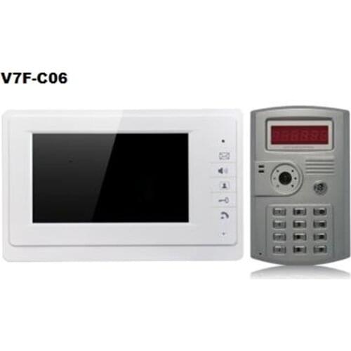 7 Inch Moitor 600TVL Two Way Intercom ID Card Password Access Control System V70F-C06