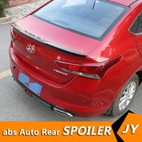 For HYUNDAI Verna Spoiler 2017-2018 Verna spoiler High Quality ABS Material Car Rear Wing Primer Color Rear Spoiler