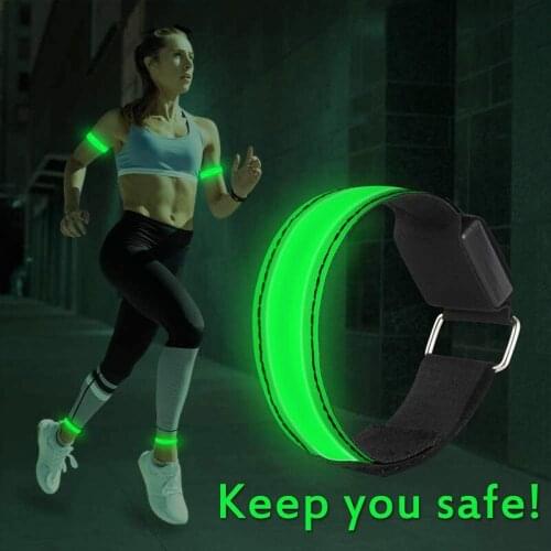 Led Bracelet Luminous arm band Night run cycling dancing outdoor sports equipment Warning Bracelet Foot ring reflective stripe