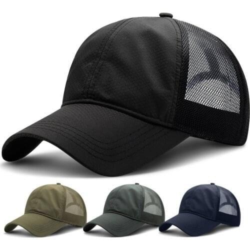 Unisex Cap Casual Plain Mesh Baseball Cap Breathable Adjustable Snapback Hats New Style