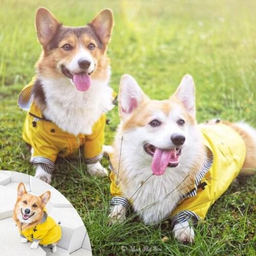 Dog Waterproof Raincoat Pet Jacket Bulldog Windbreaker Poodle Pug Bichon Puppy Coat Rainwear Waterproof Puppy Coat Accessories