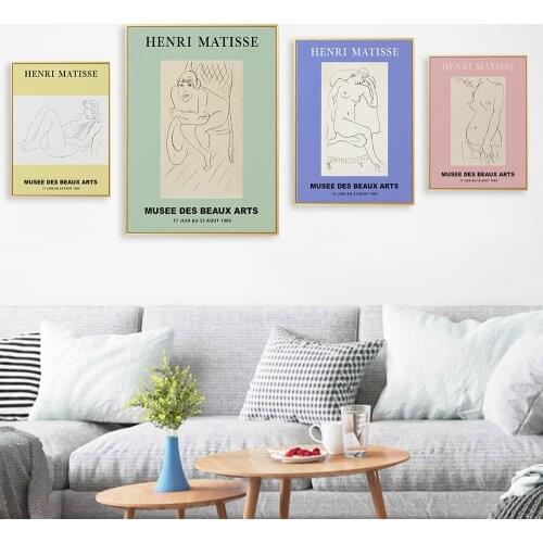 Matisse Exhibition Poster Henri Matisse Nude Painting Canvas Prints Pushkin Museum Moscow Museum Wall Art Picture Home Decor