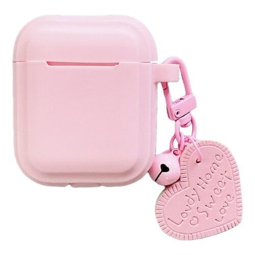 Candy-Colored Love Pendant Earphone Sleeves for Apple AirPods Pro1/2 Generation Wireless Bluetooth Protective Shell