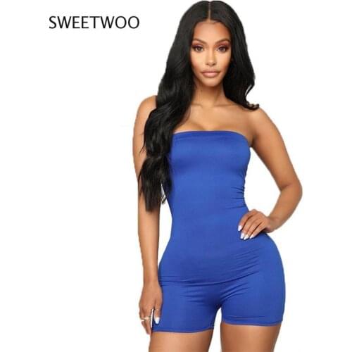 Womens sports suit sexy tube top solid color slim body suit sports suit sports jogging track and field clothing