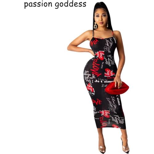 New 2021 Summer Plus Size Women Sexy Butterfly Letter Bodycon Midi Dress Spaghetti Strap Strapless Back Cross Club Party Dress