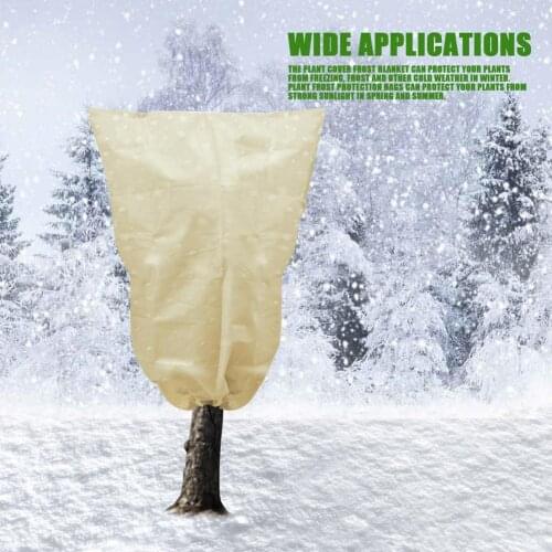 Winter Drawstring Plant Covers Warm Plant Protection Cover Bags Garden Frost Blanket Protecting Fruit Tree Potted Plants Cover