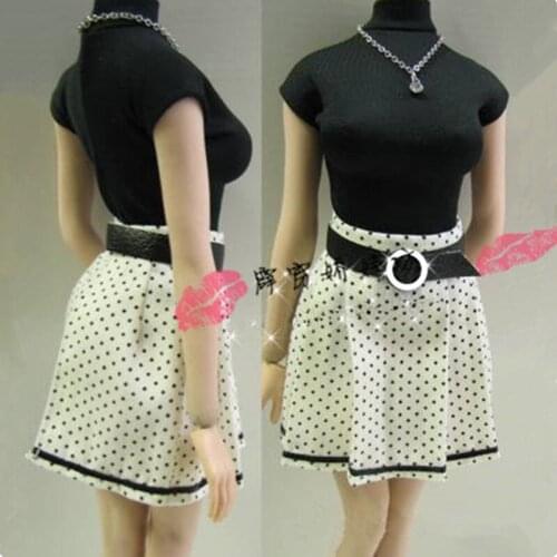 1/6 Female Career Suits Black Turtleneck Shirt Ups Dress Skirt Clothes For 12" Action Figure Model Toy